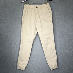 BearBottom Mens Medium Stretch Jogger Chino Pants Sand Beige Regular Fit